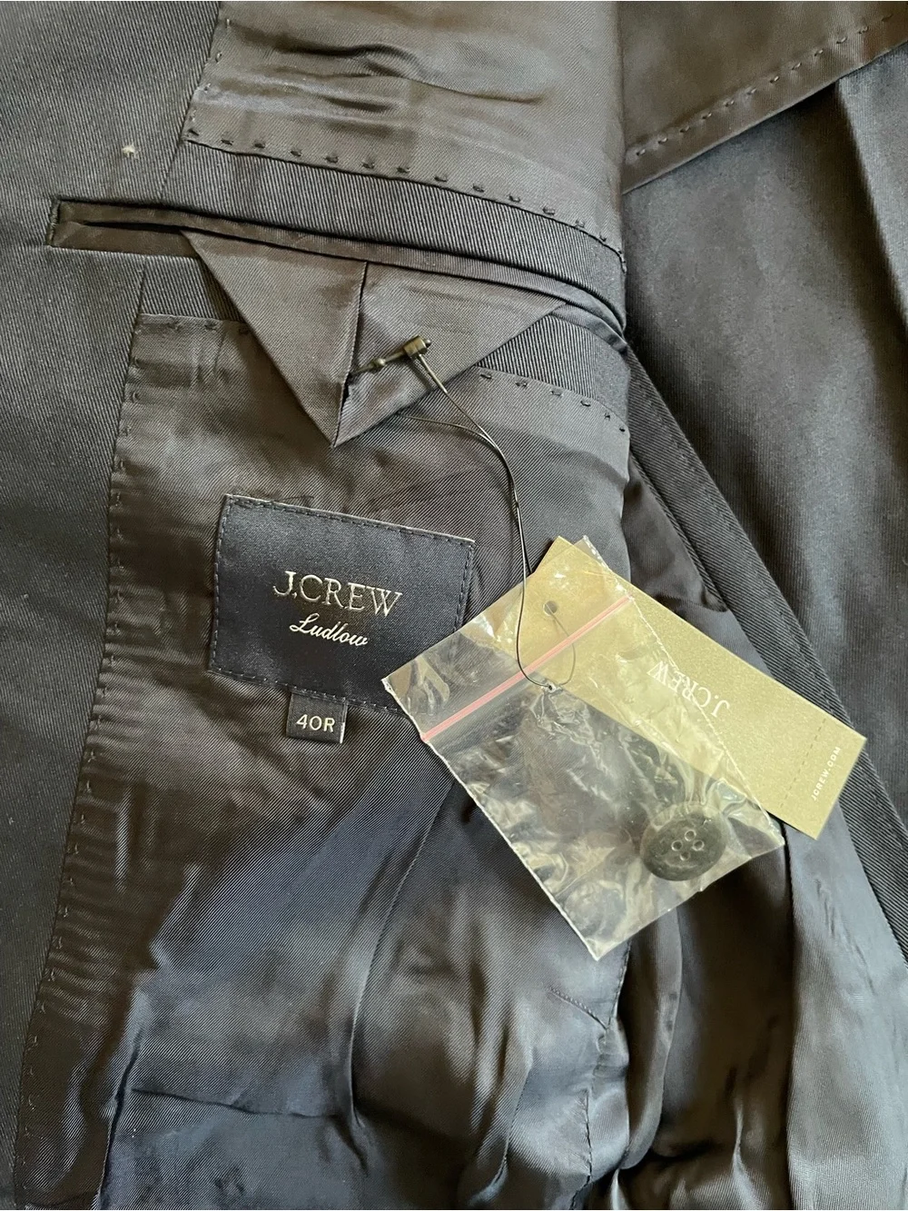 J. CREW Ludlow Slim-fit suit jacket in Japanese cotton chino Navy 40R $398 CQ521